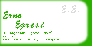 erno egresi business card